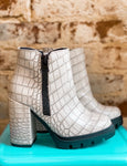 The Croc Off White Bootie